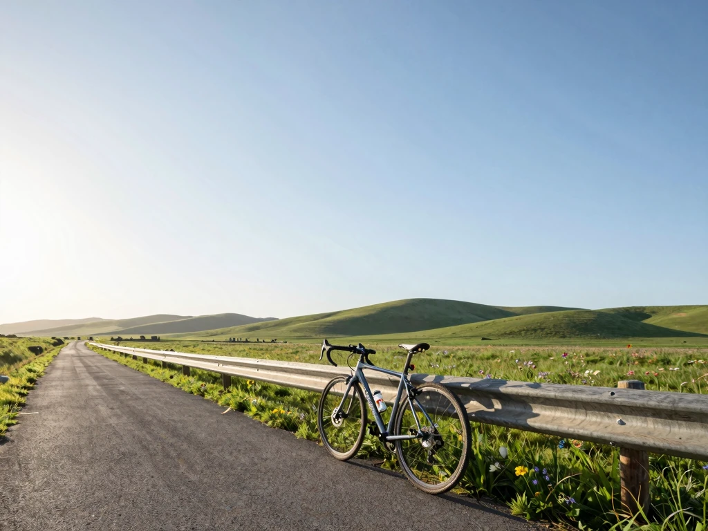 Stiliserad cykel i mjukt morgonljus